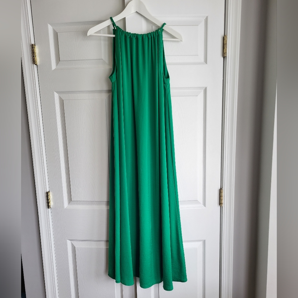 Cynthia Rowley  Emerald halter maxi dress, size S